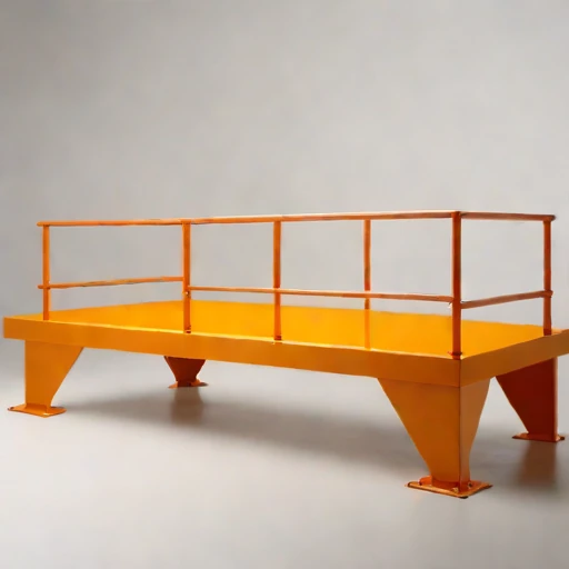 A ventifact-field viewing terrace, photographed against a plain background