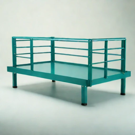 A ventifact-field viewing terrace, photographed against a plain background