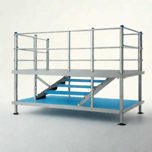 A ventifact-field viewing terrace, photographed against a plain background