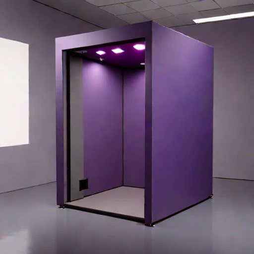 A vertisol-lined monitoring room, photographed against a plain background