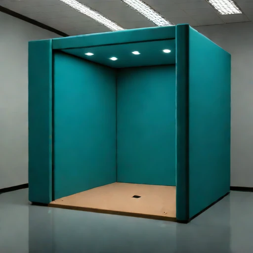 A vertisol-lined monitoring room, photographed against a plain background