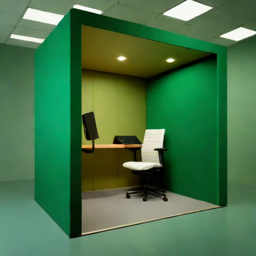 A vertisol-lined monitoring room, photographed against a plain background