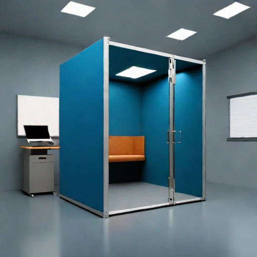 A vertisol-lined monitoring room, photographed against a plain background