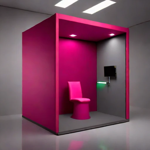 A vertisol-lined monitoring room, photographed against a plain background