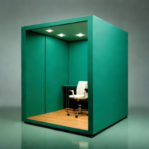 A vertisol-lined monitoring room, photographed against a plain background
