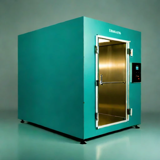 A vacuum-sublimation curing chamber, photographed against a plain background