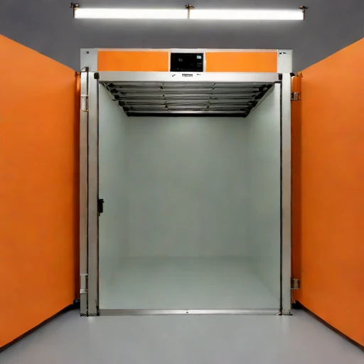 A vacuum-sublimation curing chamber, photographed against a plain background