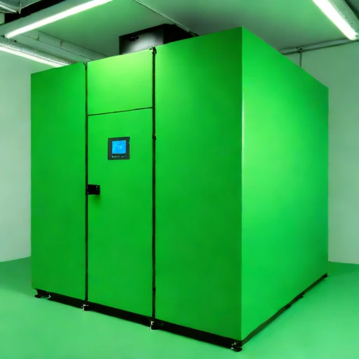 A vacuum-sublimation curing chamber, photographed against a plain background
