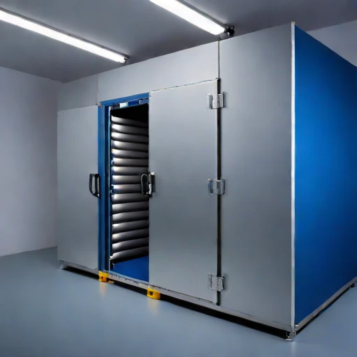 A vacuum-sublimation curing chamber, photographed against a plain background
