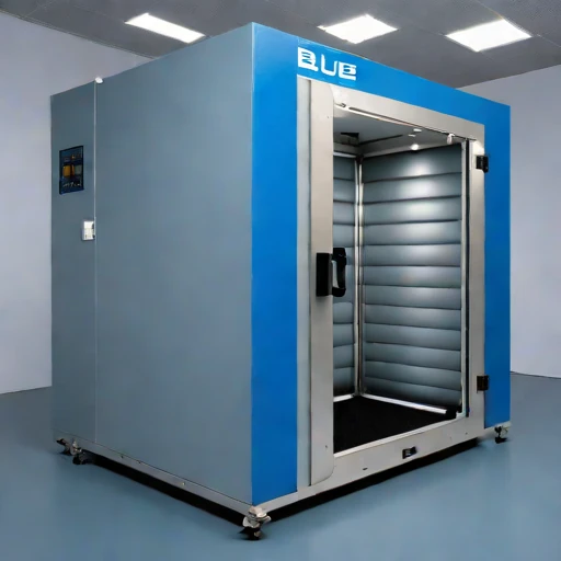 A vacuum-sublimation curing chamber, photographed against a plain background