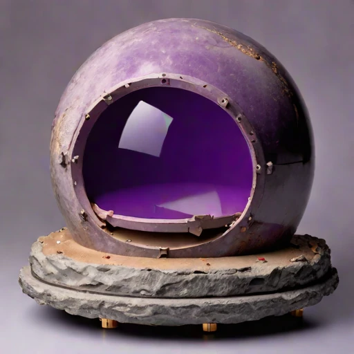 A weathering-rind rock observatory, photographed against a plain background