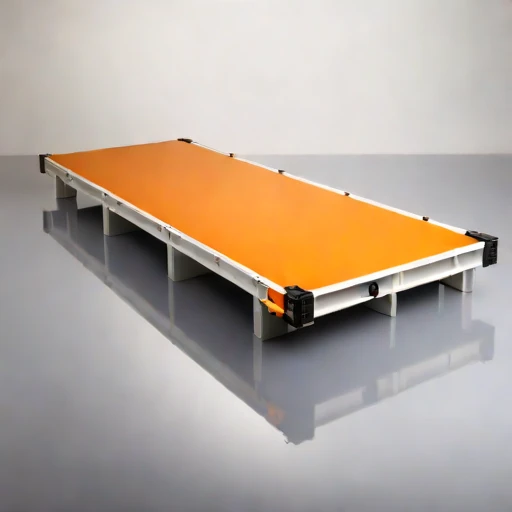 A wave-setup moored raft, photographed against a plain background