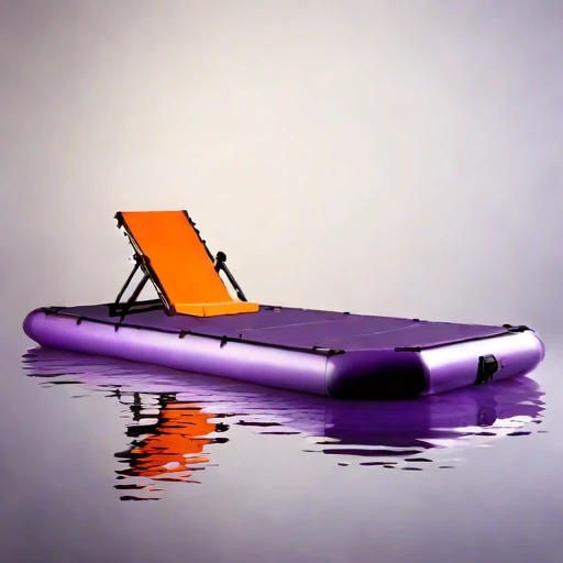 A wave-setup moored raft, photographed against a plain background