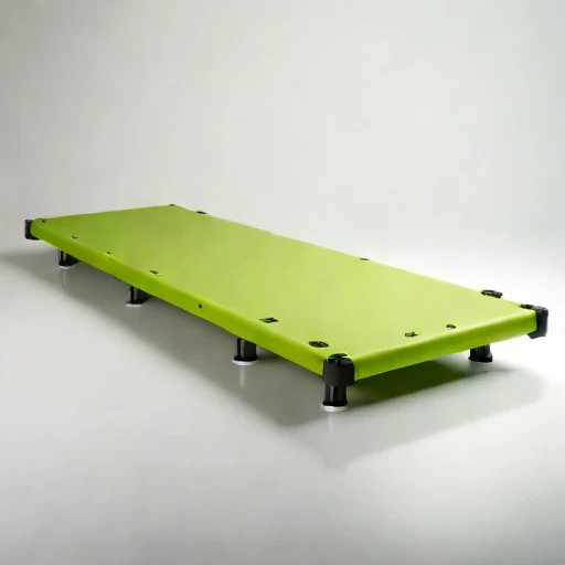 A wave-setup moored raft, photographed against a plain background