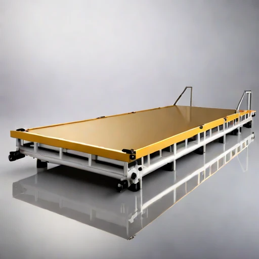 A wave-setup moored raft, photographed against a plain background