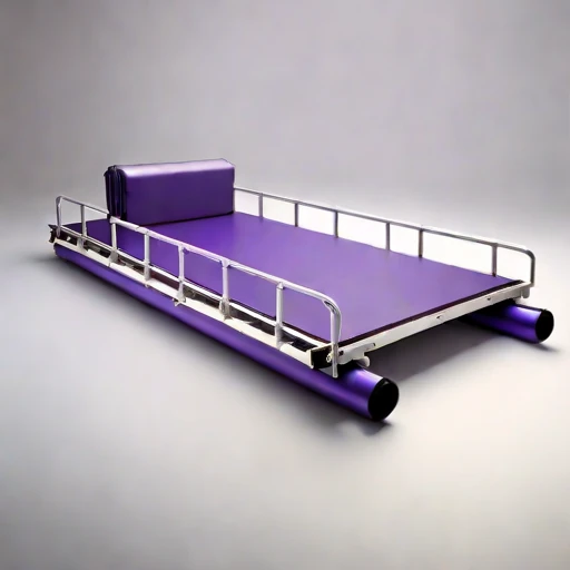 A wave-setup moored raft, photographed against a plain background