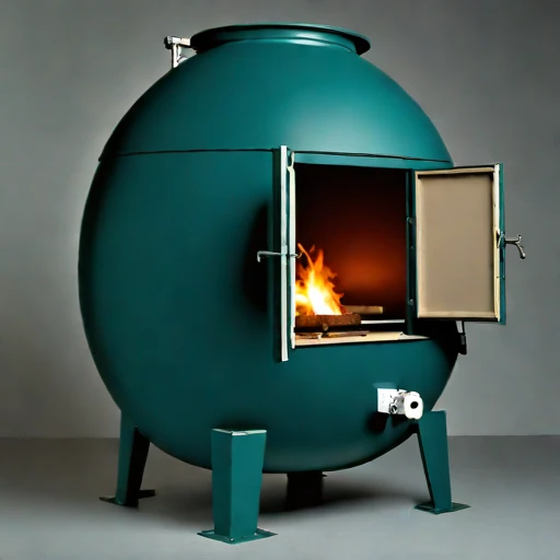 A welded-tuff saggar kiln, photographed against a plain background