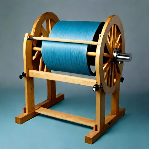 A yardang-abrasion finishing drum, photographed against a plain background