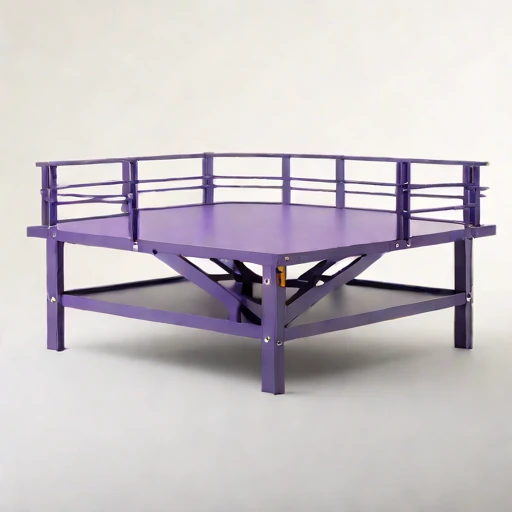 A yedoma-bluff survey deck, photographed against a plain background