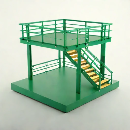 A yedoma-bluff survey deck, photographed against a plain background