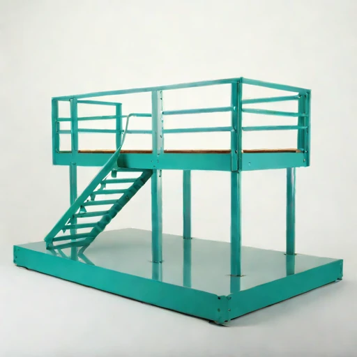 A yedoma-bluff survey deck, photographed against a plain background