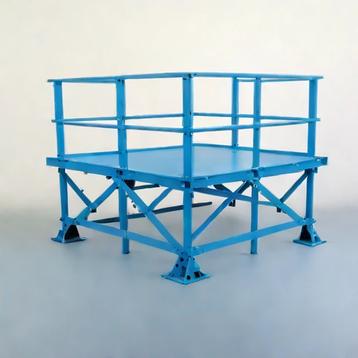 A yedoma-bluff survey deck, photographed against a plain background