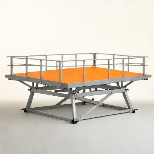A yedoma-bluff survey deck, photographed against a plain background