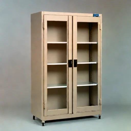 An anoxic parchment cabinet, photographed against a plain background