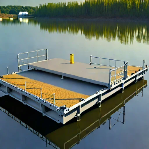 An amphidromic-point survey barge, photographed against a plain background