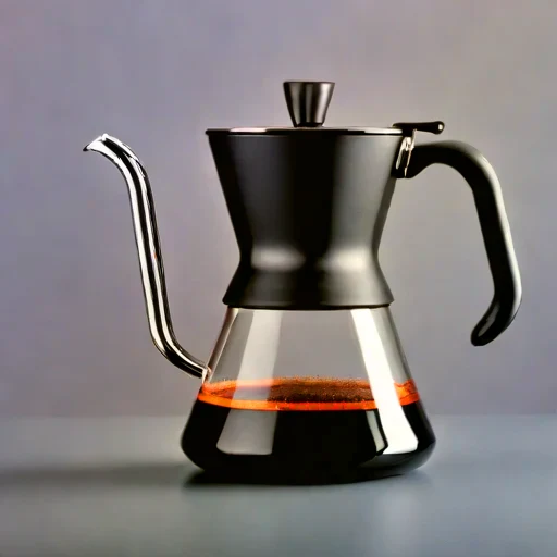 A basalt-bed kettle, photographed against a plain background