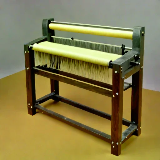 A basalt-fibre carding bench, photographed against a plain background