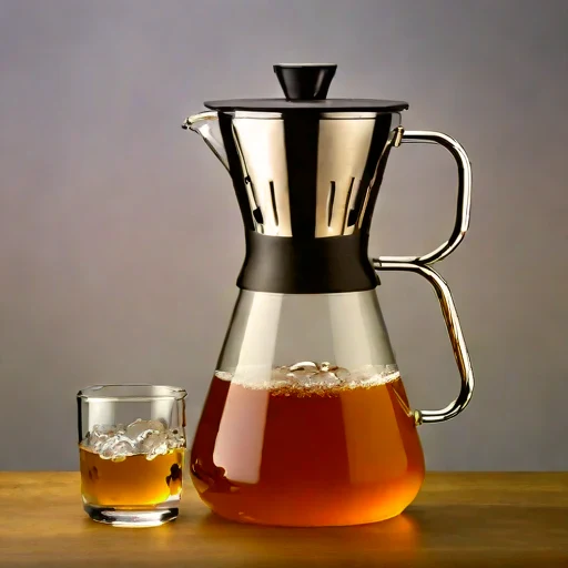 A brine-ice julep chiller, photographed against a plain background