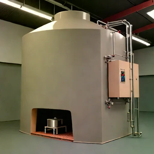 A coccolith-ash porcelain kiln, photographed against a plain background