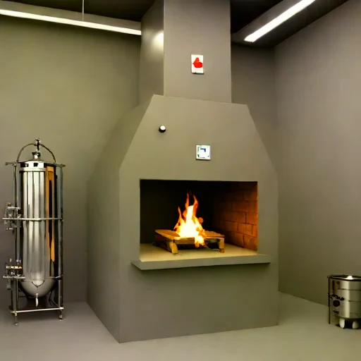 A chert-grog firing hearth, photographed against a plain background