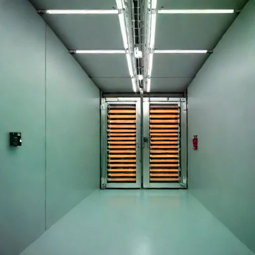 A candle-ice ripening vault, photographed against a plain background