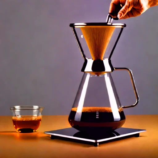 A dacite-chilled decanting stand, photographed against a plain background