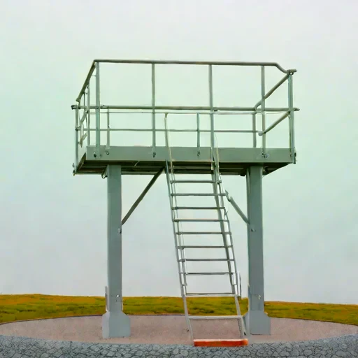 A drumlin-crest survey perch, photographed against a plain background