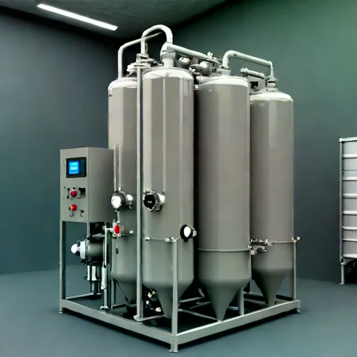 A directional-freeze brine separator, photographed against a plain background