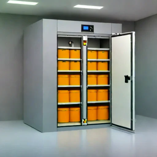 A firn-insulated larder, photographed against a plain background