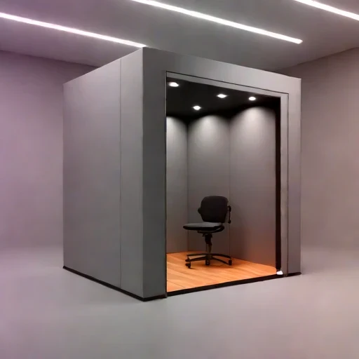 A flanking-isolated tracking room, photographed against a plain background
