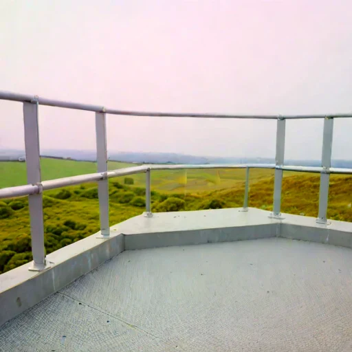 A foehn-sheltered ridge lookout, photographed against a plain background