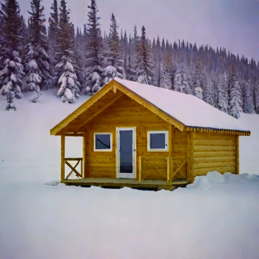 A harmattan-season guest hut, photographed against a plain background