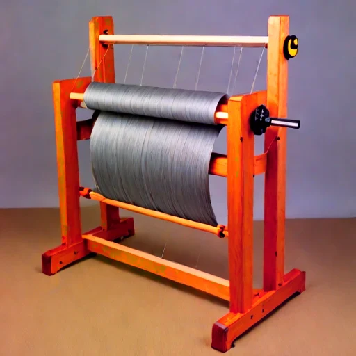 An isopiestic-hold warping frame, photographed against a plain background