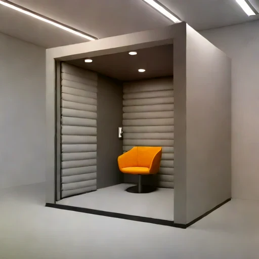A karst-geometry reverberation gallery, photographed against a plain background