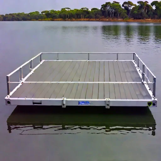 A mangrove-fringe research float, photographed against a plain background