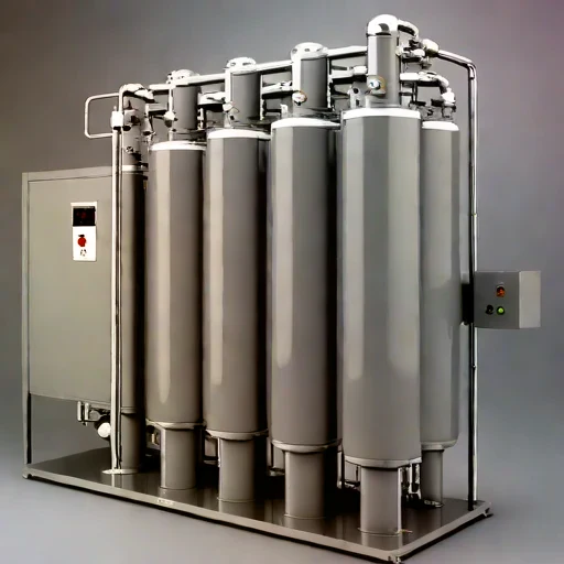 A meromictic-layer withdrawal siphon, photographed against a plain background