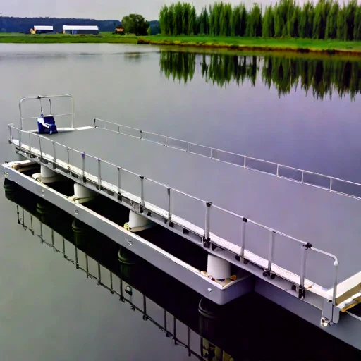 A neritic-zone research pontoon, photographed against a plain background