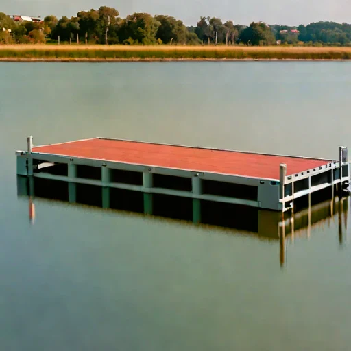 An overfalls-rated work barge, photographed against a plain background