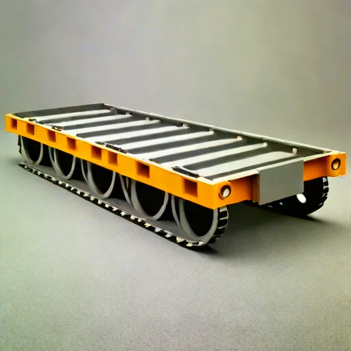 A pingo-crossing modular trackway, photographed against a plain background