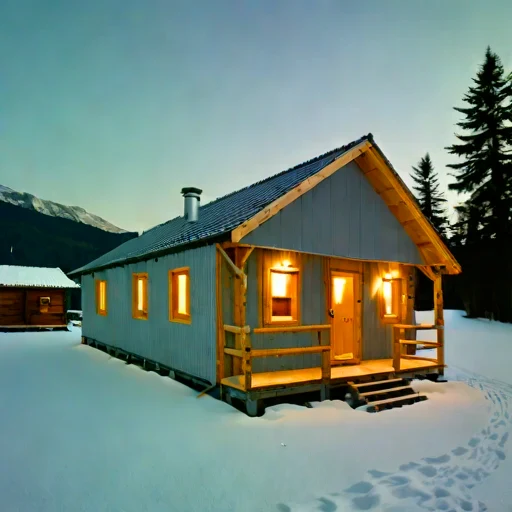 A polje-floor trekking hostel, photographed against a plain background